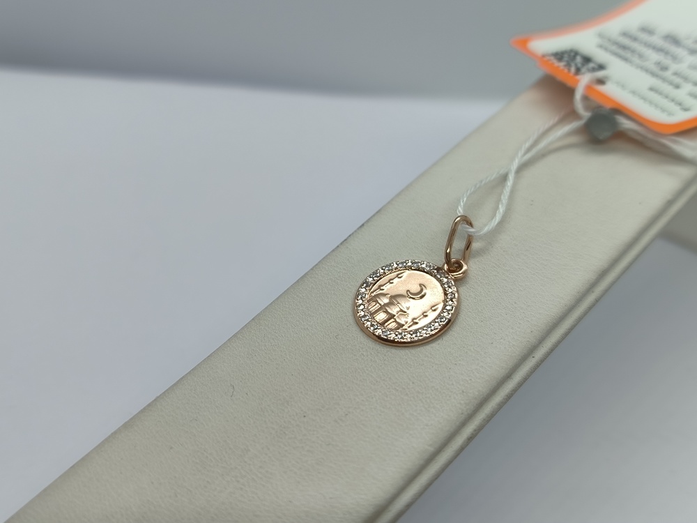 ПОДВЕСКА МЕЧЕТЬ С КАМНЯМИ (Au 585)