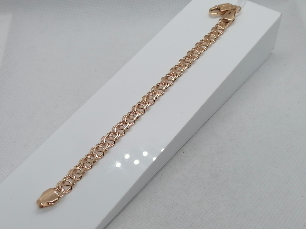 БЛБА585 БРАСЛЕТ ПОЛНОВЕСНЫЙ Бисмарк арбский (Au 585)