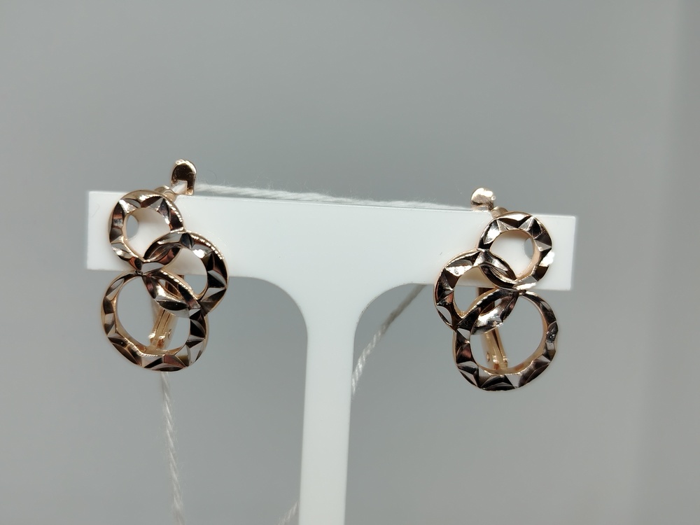 СБКМ585 СЕРЬГИ БЕЗ КАМНЯ (Au 585)