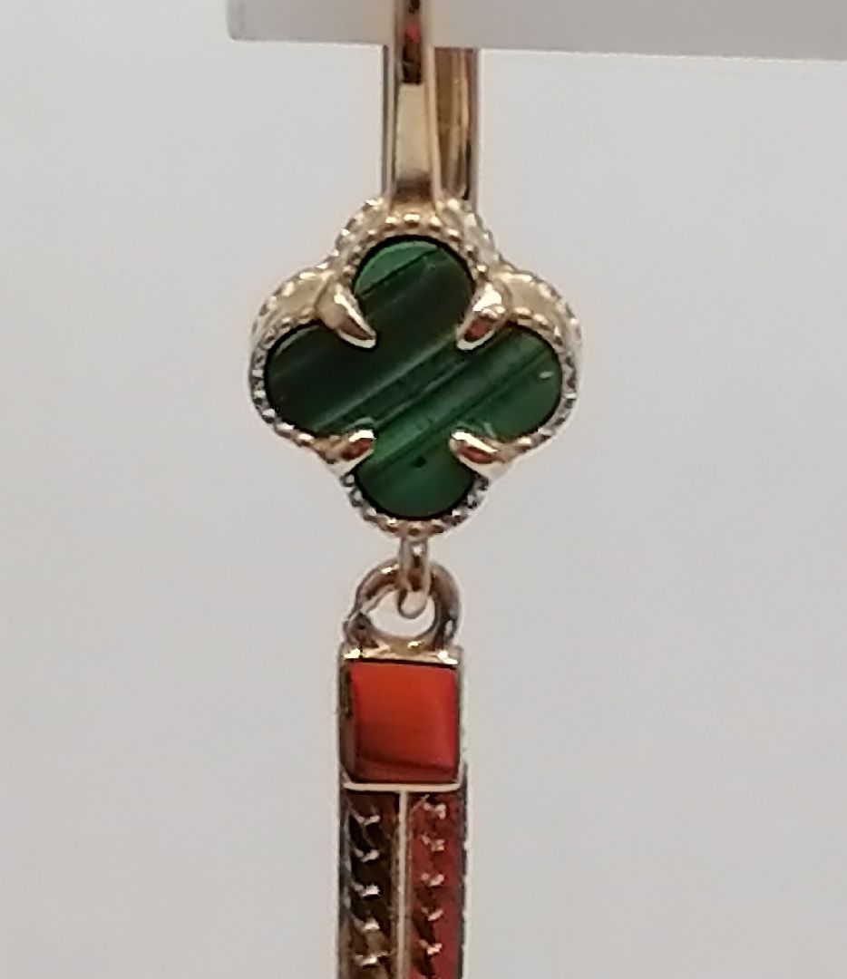 СЕРЬГИ С КАМНЕМ (Au 585)