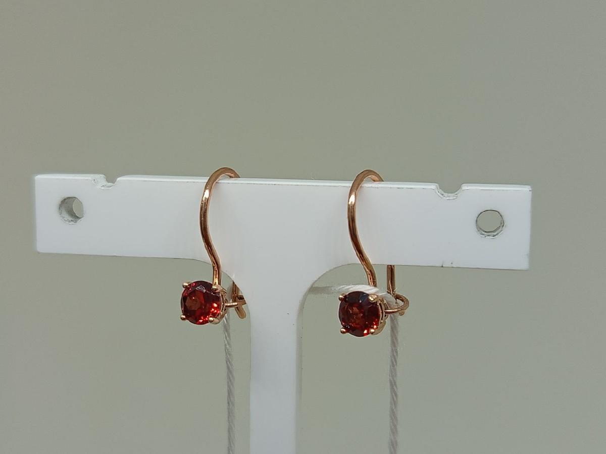 СКМ375 СЕРЬГИ С КАМНЕМ (Au 375)