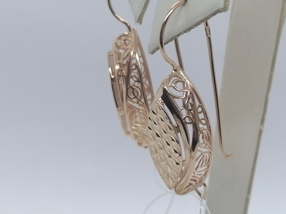 СЕРЬГИ ПЕТЕЛЬКА без камня (Au 585)