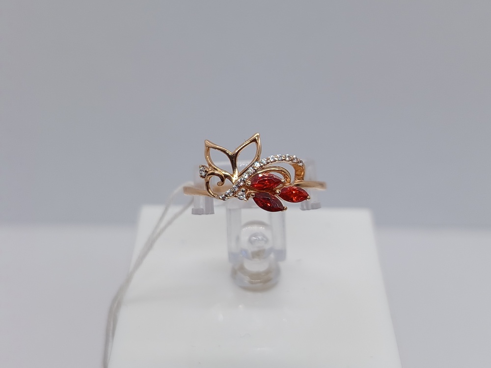 КОЛЬЦО С КАМНЯМИ (Au 585)