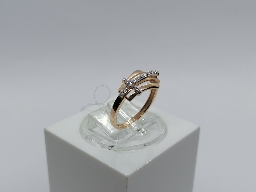 КОЛЬЦО С КАМНЯМИ (Au 585)