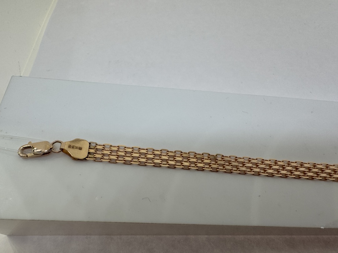 БРАСЛЕТ ПОЛНОВЕСНЫЙ Бисмарк машинный (Au 585)