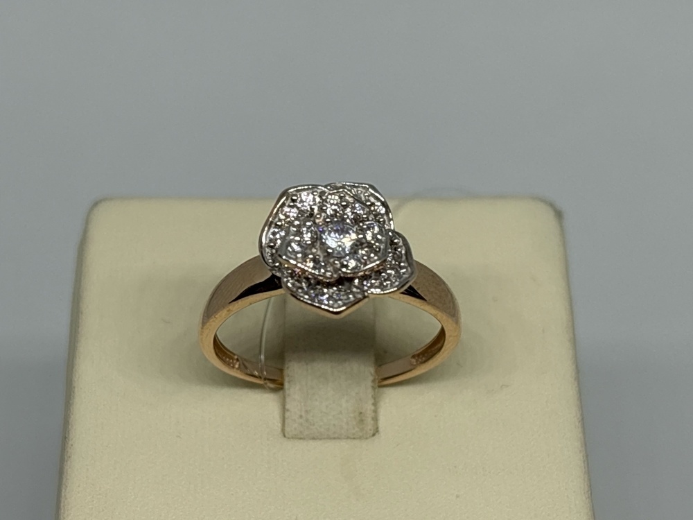 КОЛЬЦО С КАМНЯМИ (Au 585)