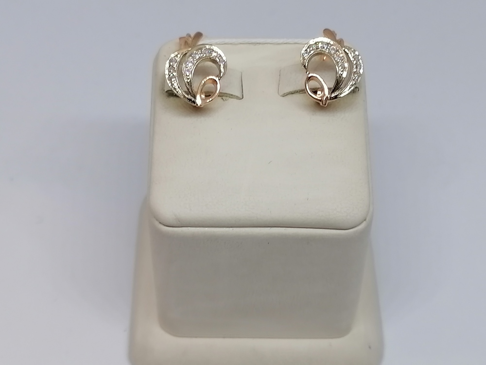 СКМИ585 СЕРЬГИ С КАМНЯМИ (Au 585)