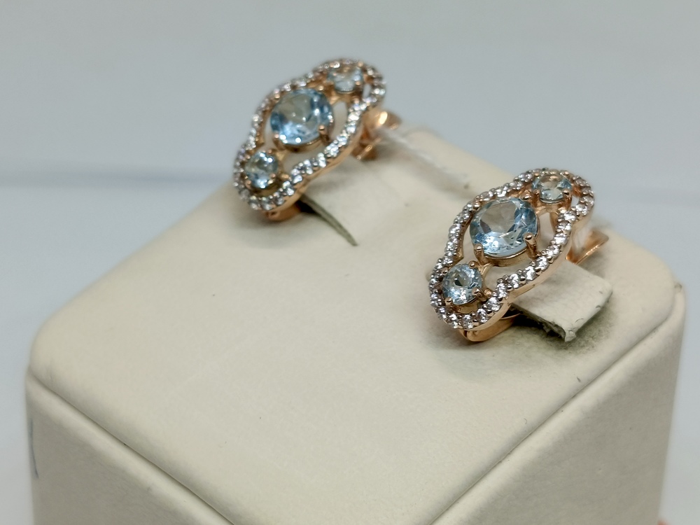 СЕРЬГИ С КАМНЯМИ (Au 585)