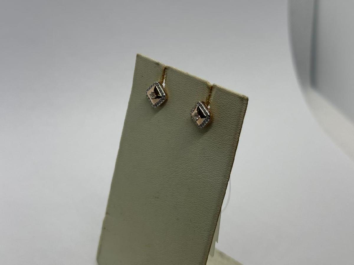 СЕРЬГИ ПУСЕТЫ с камнями (Au 585)