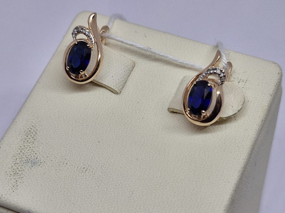 СЕРЬГИ С КАМНЯМИ (Au 585)