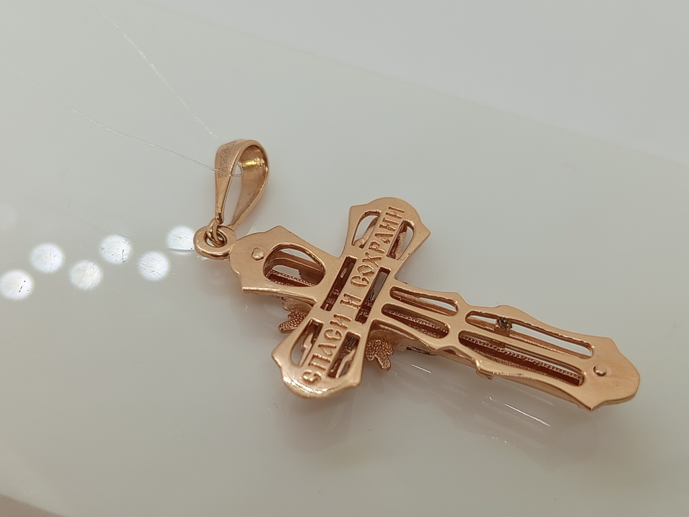 ПОДВЕСКА КРЕСТ без камня (Au 585)