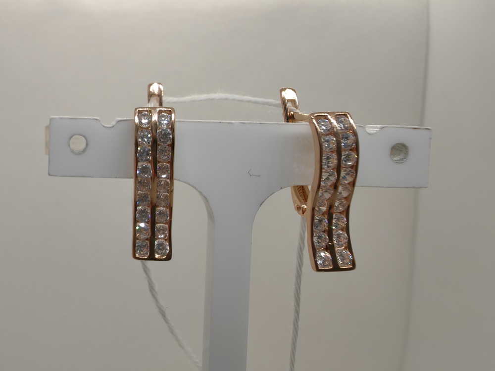 СКМИ585 СЕРЬГИ С КАМНЯМИ (Au 585)