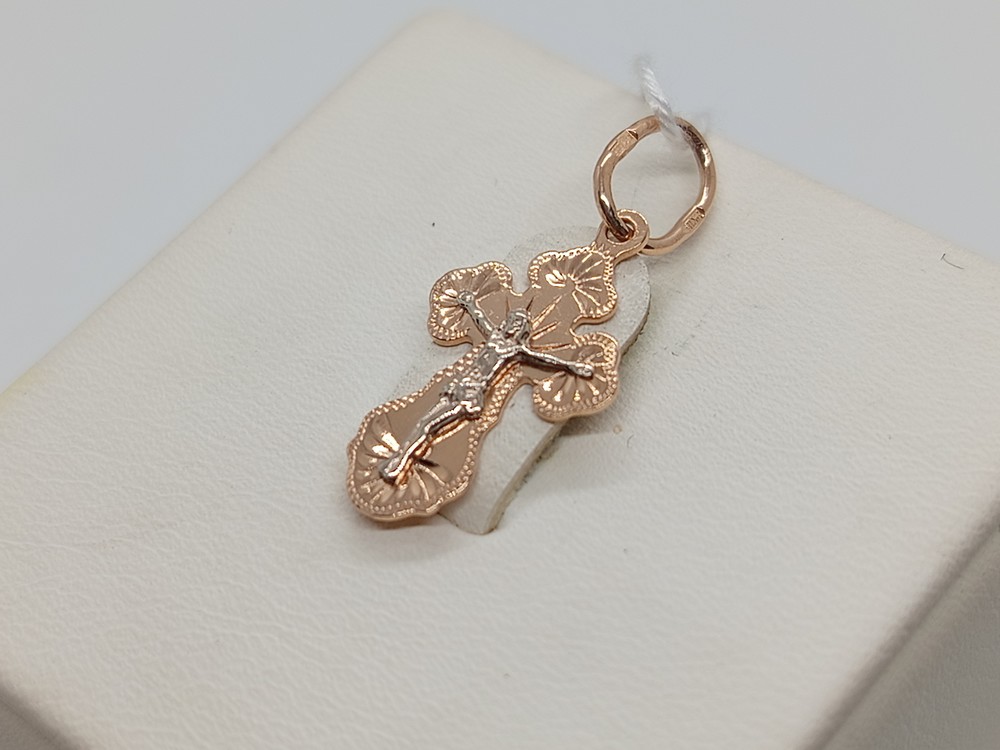 ПОДВЕСКА КРЕСТ БЕЗ КАМНЯ (Au 585)