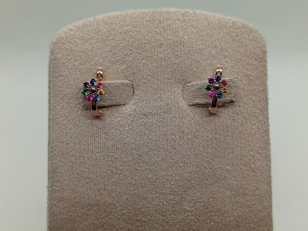 01-217573 СЕРЬГИ С КАМНЯМИ (Au 585)