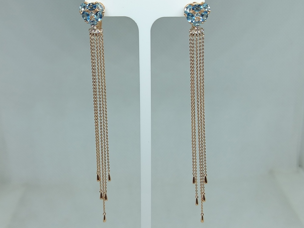 СЕРЬГИ С КАМНЯМИ (Au 585)