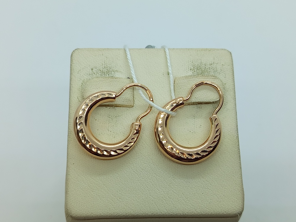 СБКМ585 СЕРЬГИ БЕЗ КАМНЯ (Au 585)