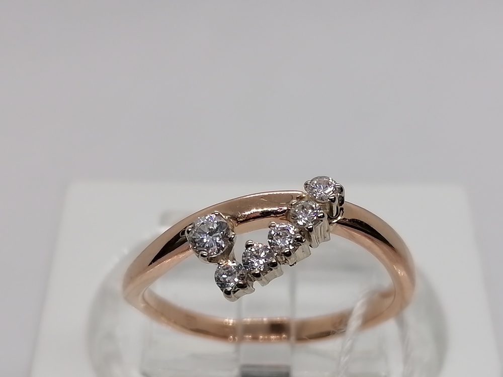 КОЛЬЦО С КАМНЯМИ (Au 585)