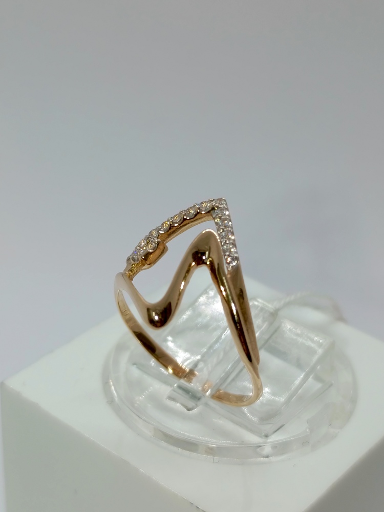 КОЛЬЦО С КАМНЯМИ (Au 585)