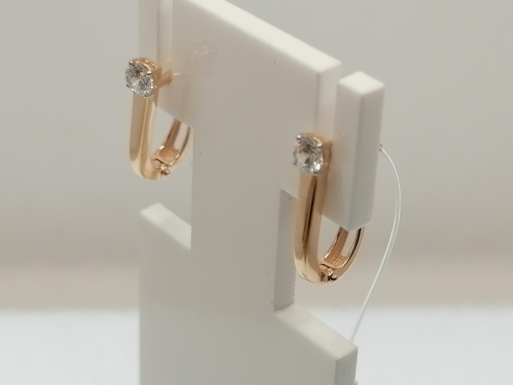 СЕРЬГИ С КАМНЕМ (Au 585)