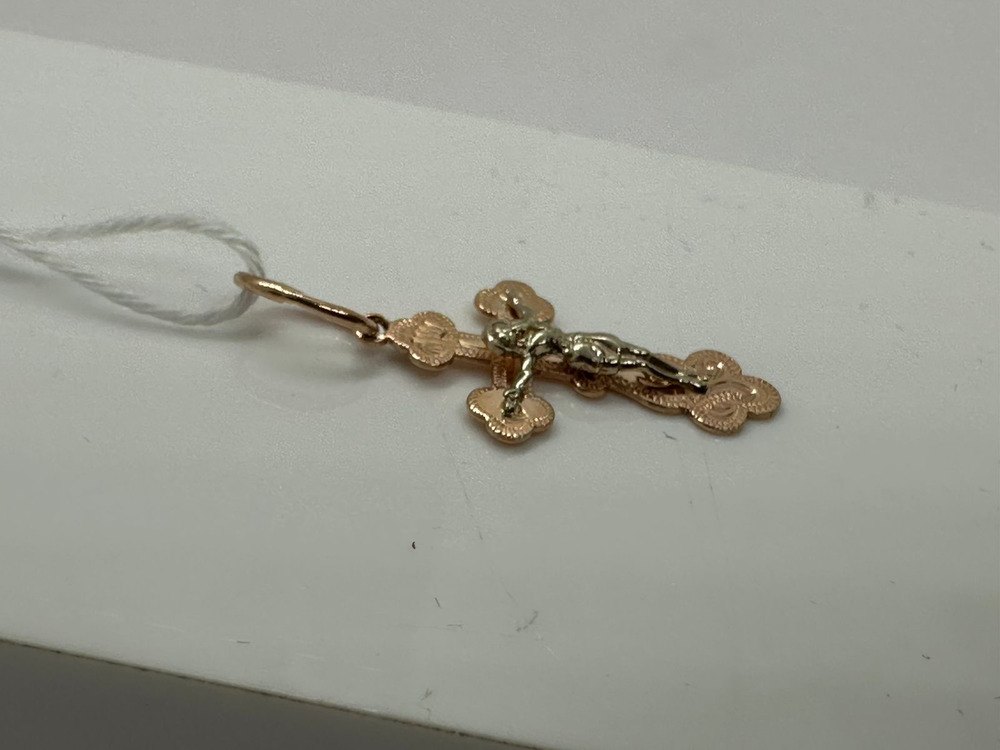 ПОДВЕСКА КРЕСТ БЕЗ КАМНЯ (Au 585)