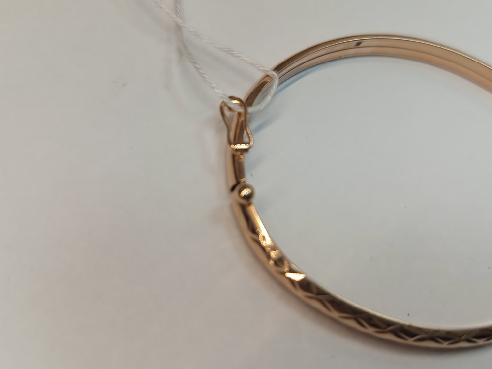 БЖАЛ585 БРАСЛЕТ ЖЕСТКИЙ С АЛМАЗНОЙ ГРАНЬЮ (Au 585)