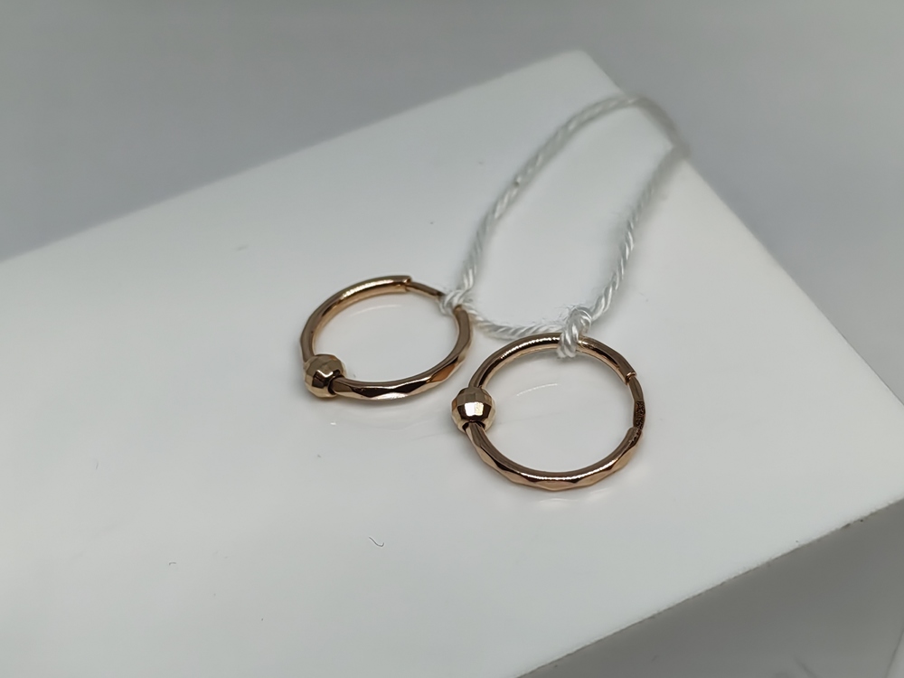СКОН585 СЕРЬГИ КОНГО (Au 585)