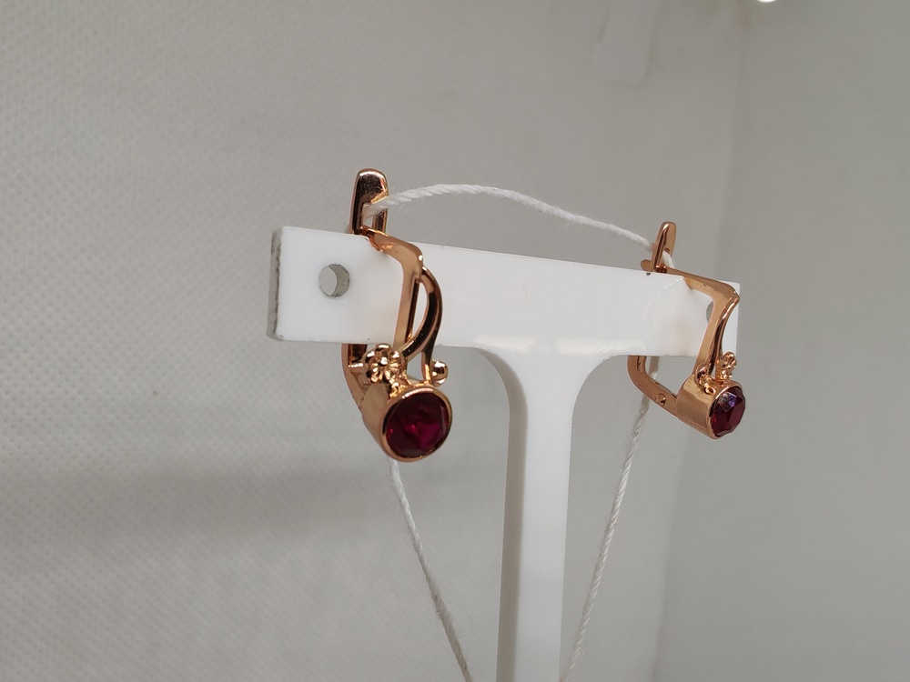 СЕРЬГИ С КАМНЕМ (Au 585)