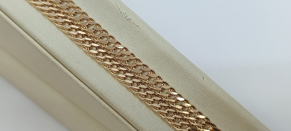 ЦЕПЬ ПУСТОТЕЛАЯ Ромб двойной (Au 585)