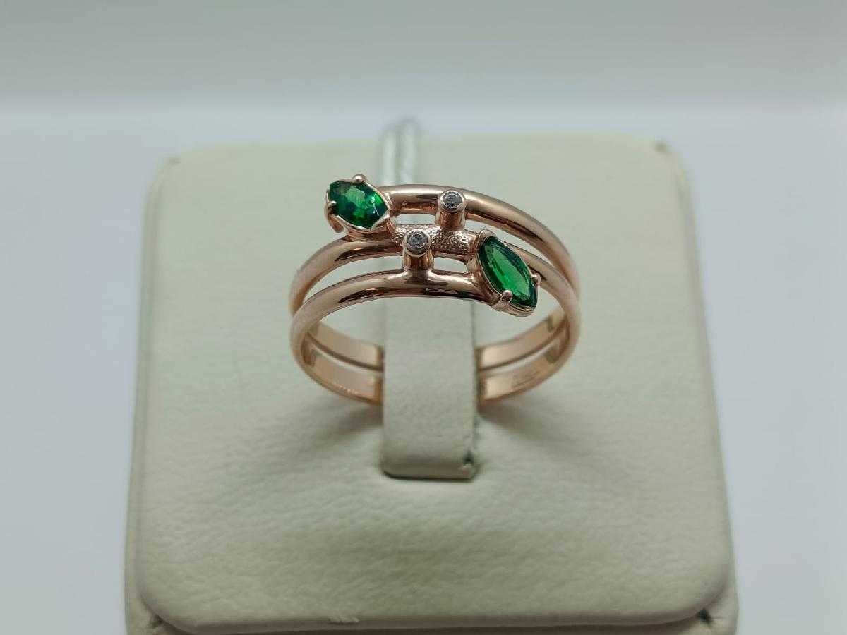 КОЛКМИ585 КОЛЬЦО С КАМНЯМИ (Au 585)