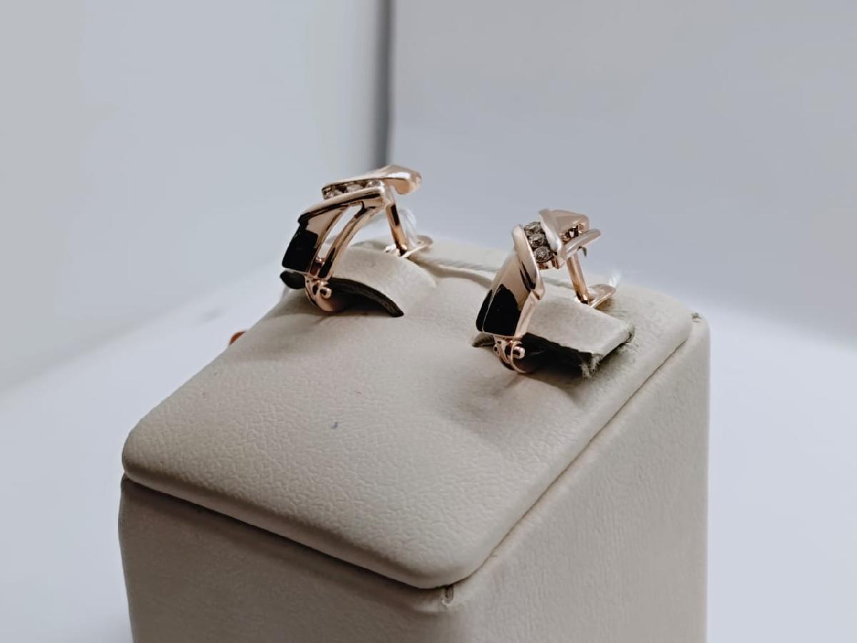 СКМИ585 СЕРЬГИ С КАМНЯМИ (Au 585)