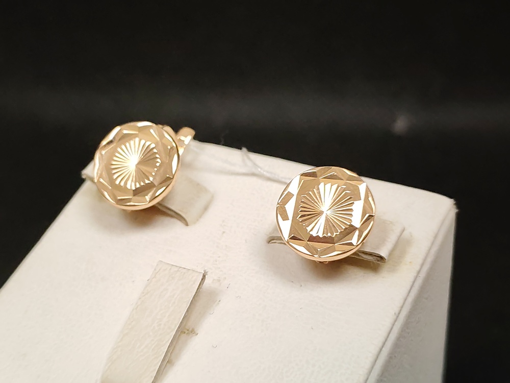 СБКМ585 СЕРЬГИ БЕЗ КАМНЯ (Au 585)