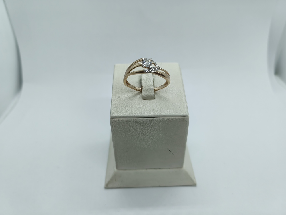 КОЛЬЦО С КАМНЯМИ (Au 585)