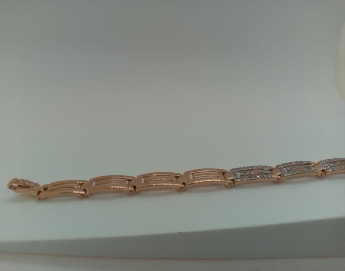 БРАСЛЕТ ФАНТАЗИЯ с камнями (Au 585)