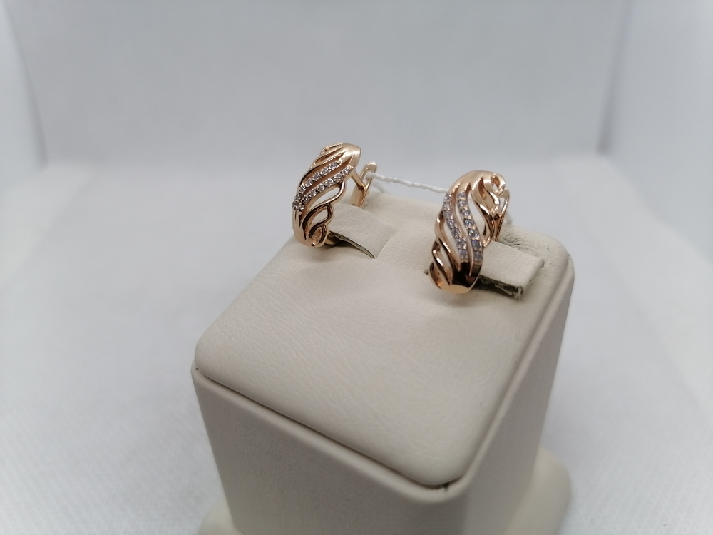 СКМИ585 СЕРЬГИ С КАМНЯМИ (Au 585)
