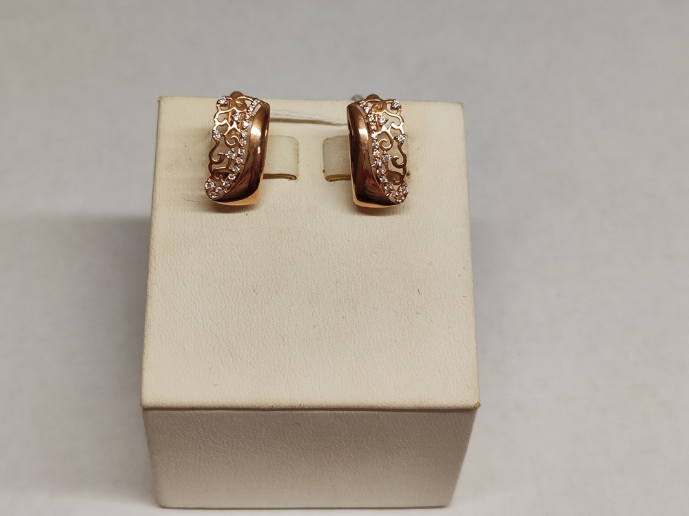 СКМИ585 СЕРЬГИ С КАМНЯМИ (Au 585)