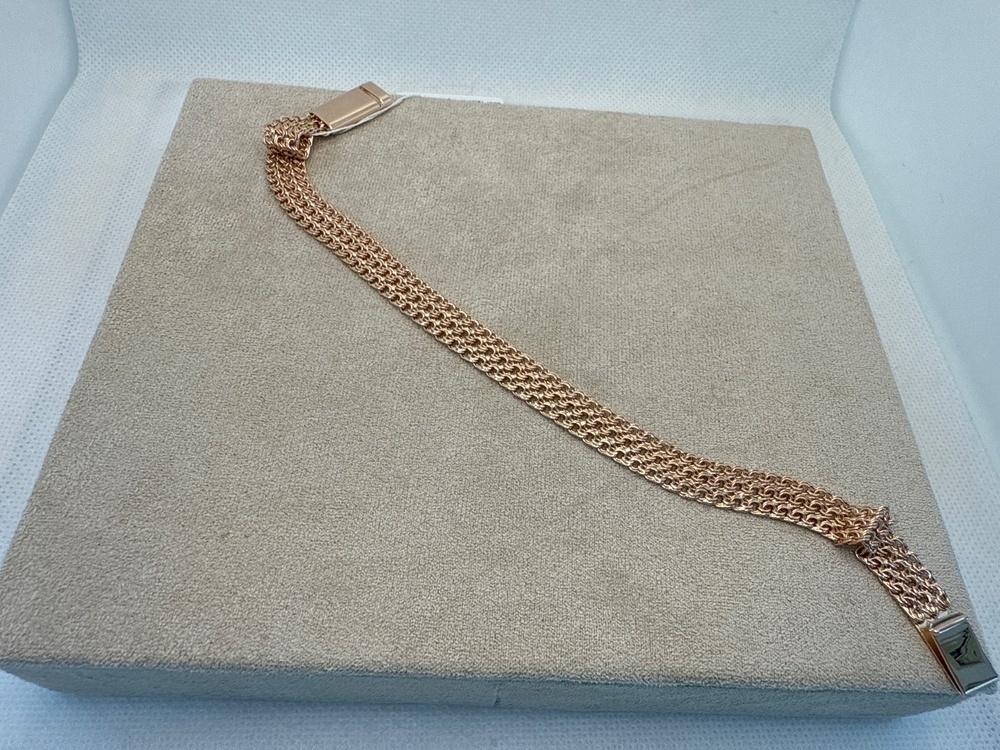 БРАСЛЕТ ПОЛНОВЕСНЫЙ Бисмарк тройной (Au 585)