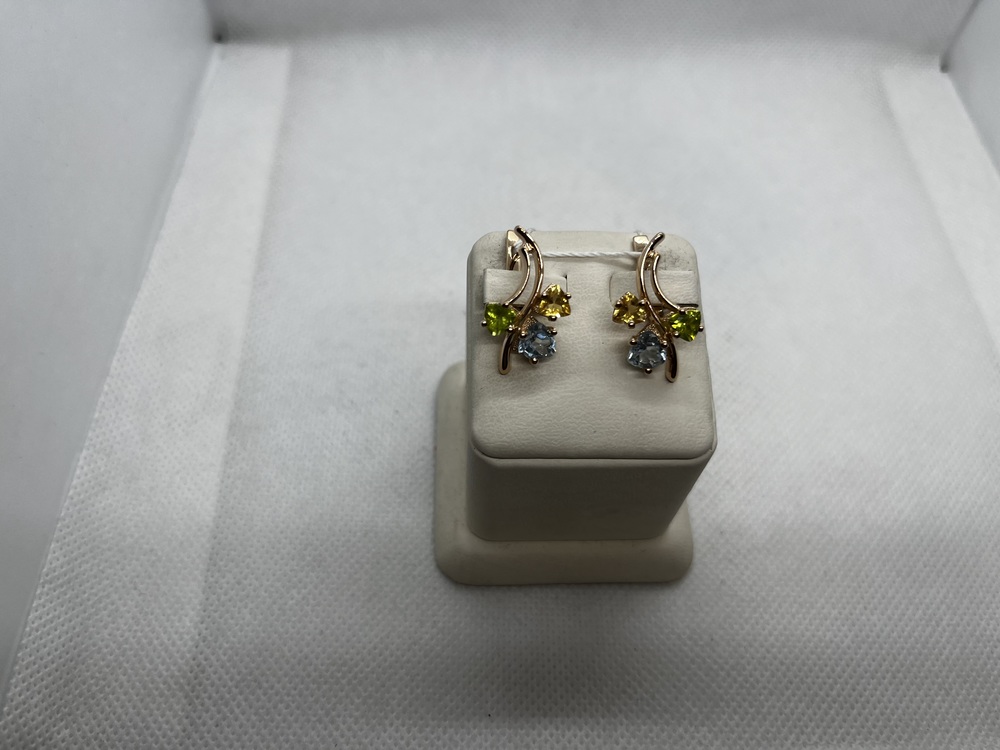 СЕРЬГИ С КАМНЯМИ (Au 585)