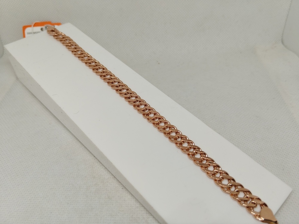 БРАСЛЕТ ПУСТОТЕЛЫЙ Ромб двойной Au 585