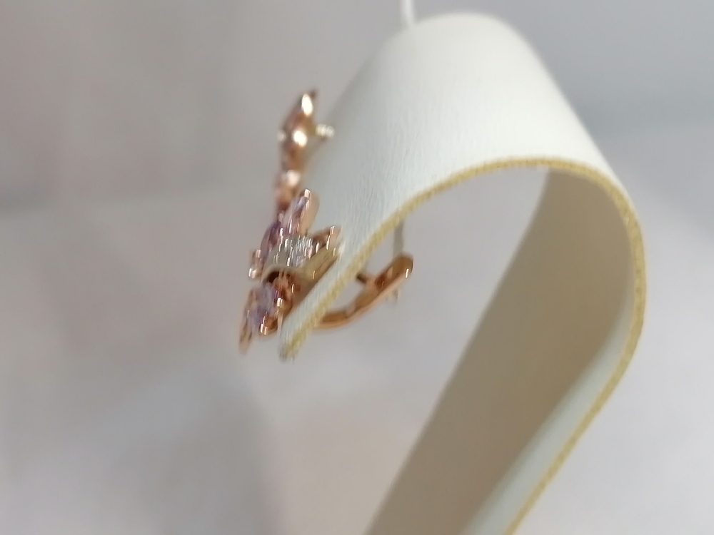 СКМИ585 СЕРЬГИ С КАМНЯМИ (Au 585)