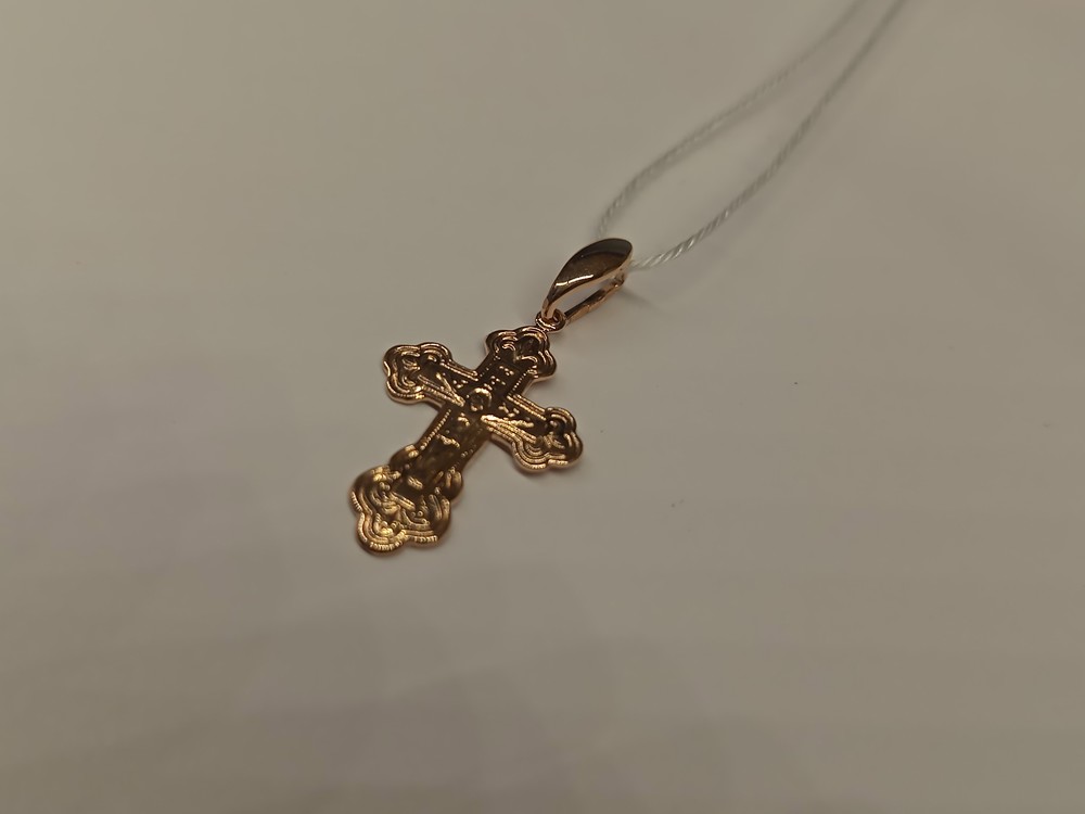 ПОДКБК585 ПОДВЕСКА КРЕСТ БЕЗ КАМНЯ (Au 585)