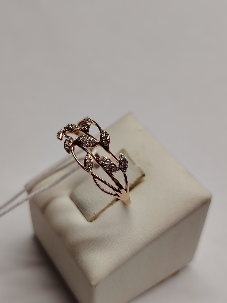 КОЛЬЦО С КАМНЯМИ (Au 585)