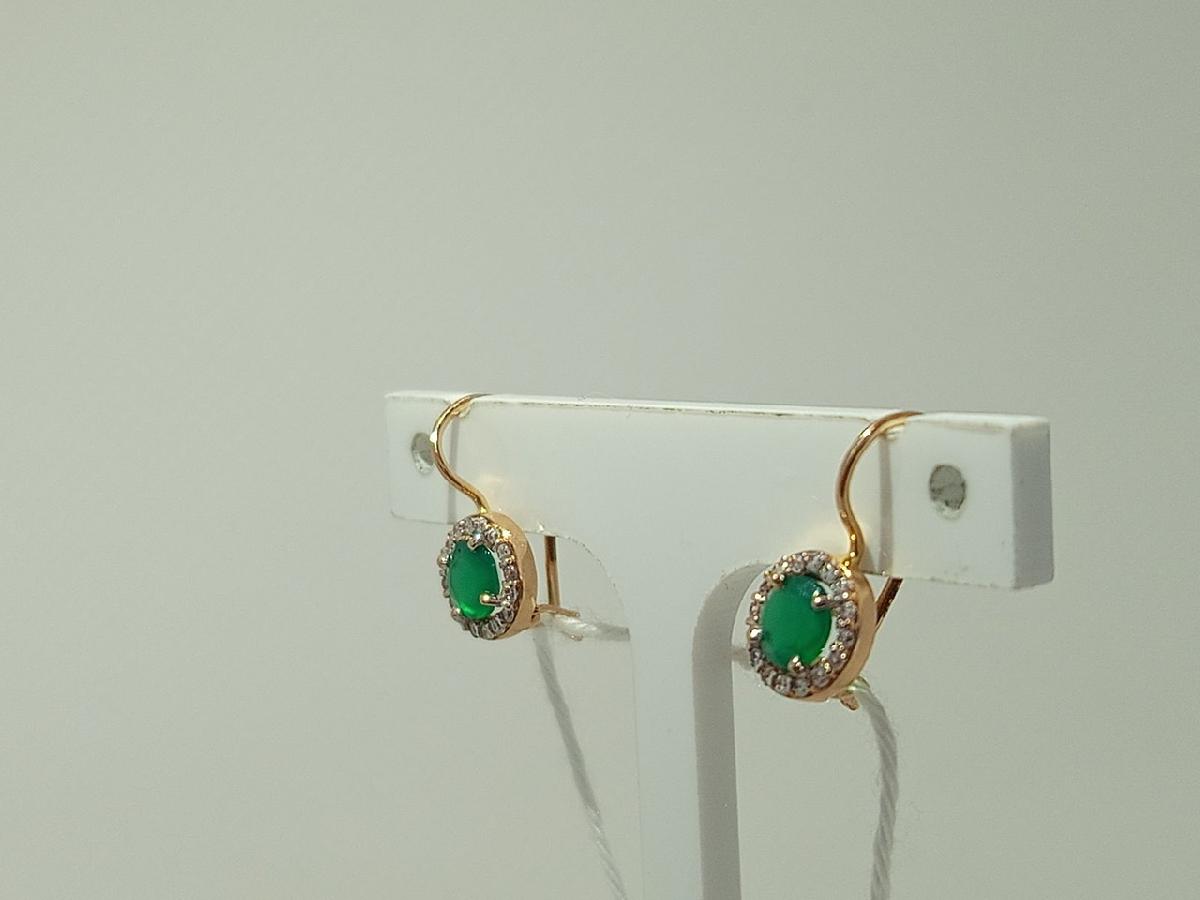 СКМИ585 СЕРЬГИ С КАМНЯМИ (Au 585)