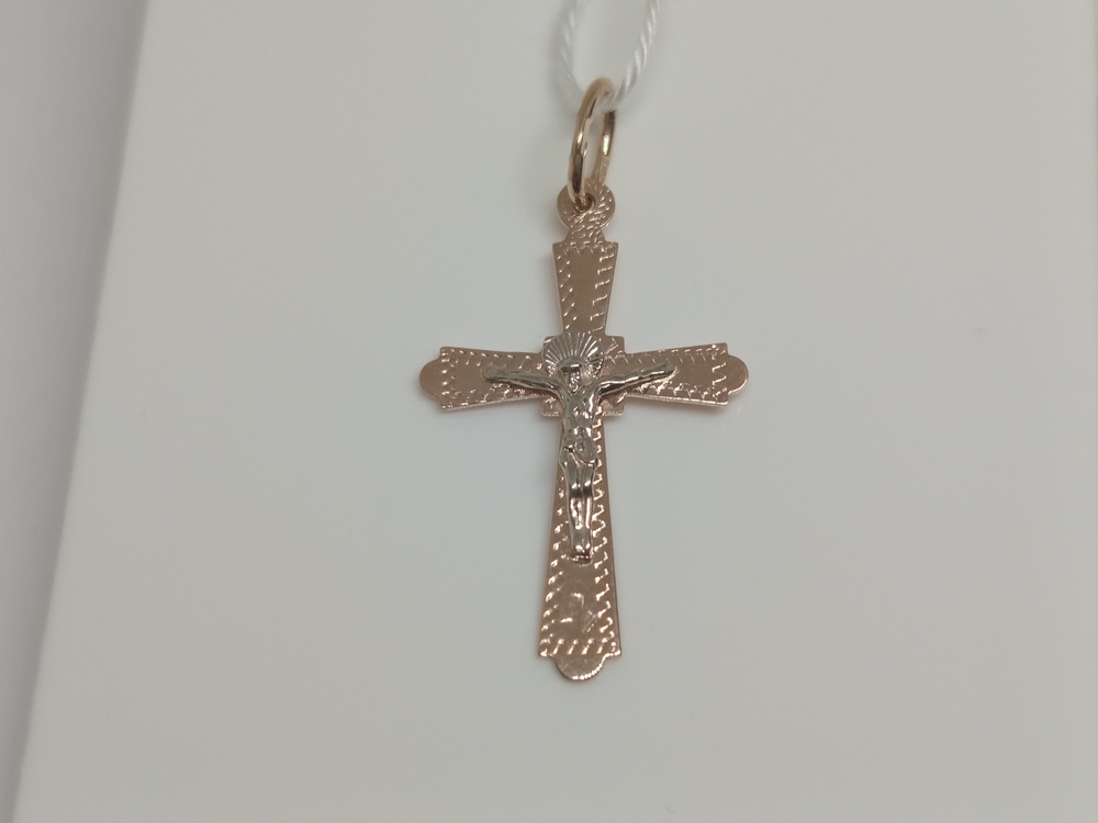 ПОДВЕСКА КРЕСТ БЕЗ КАМНЯ (Au 585)