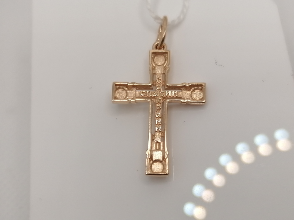 ПОДВЕСКА КРЕСТ без камня (Au 585)