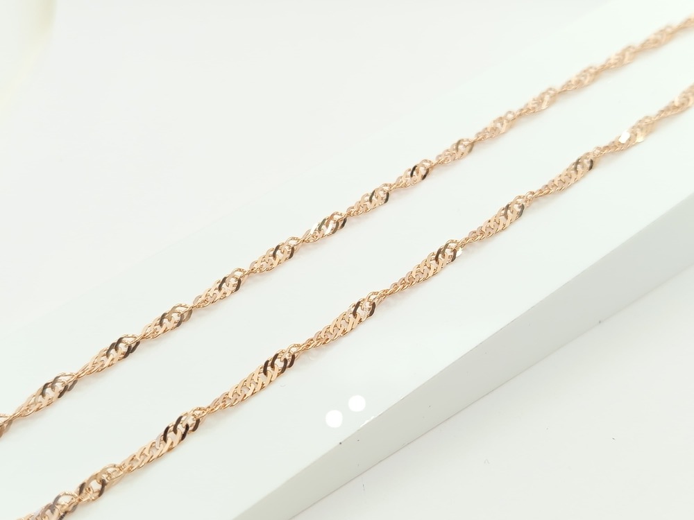 ЦЕПЬ ПУСТОТЕЛАЯ Сингапур (Au 585)