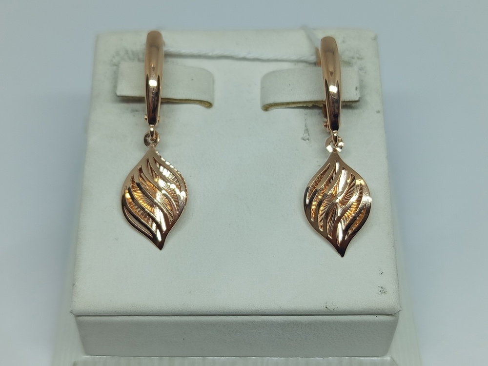 СБКМ585 СЕРЬГИ БЕЗ КАМНЯ (Au 585)