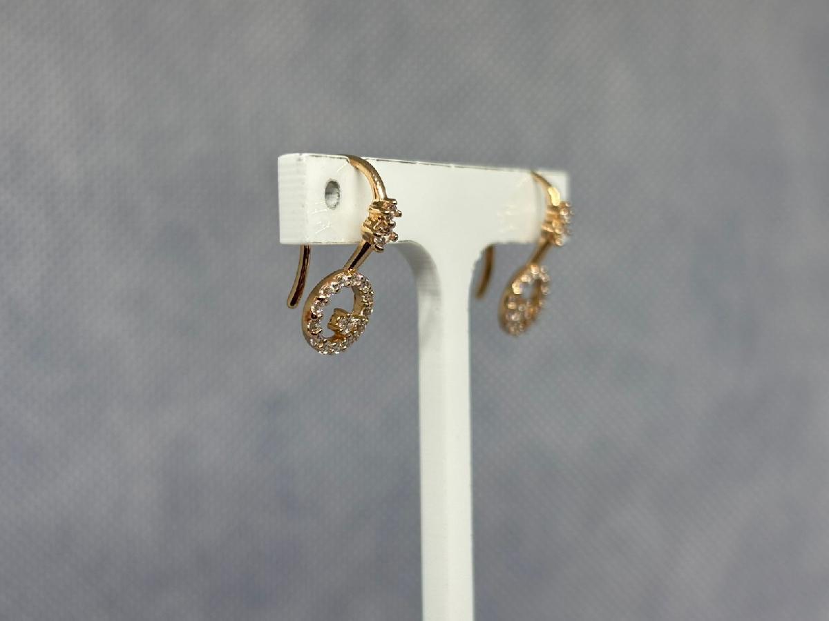 СКМИ585 СЕРЬГИ С КАМНЯМИ (Au 585)