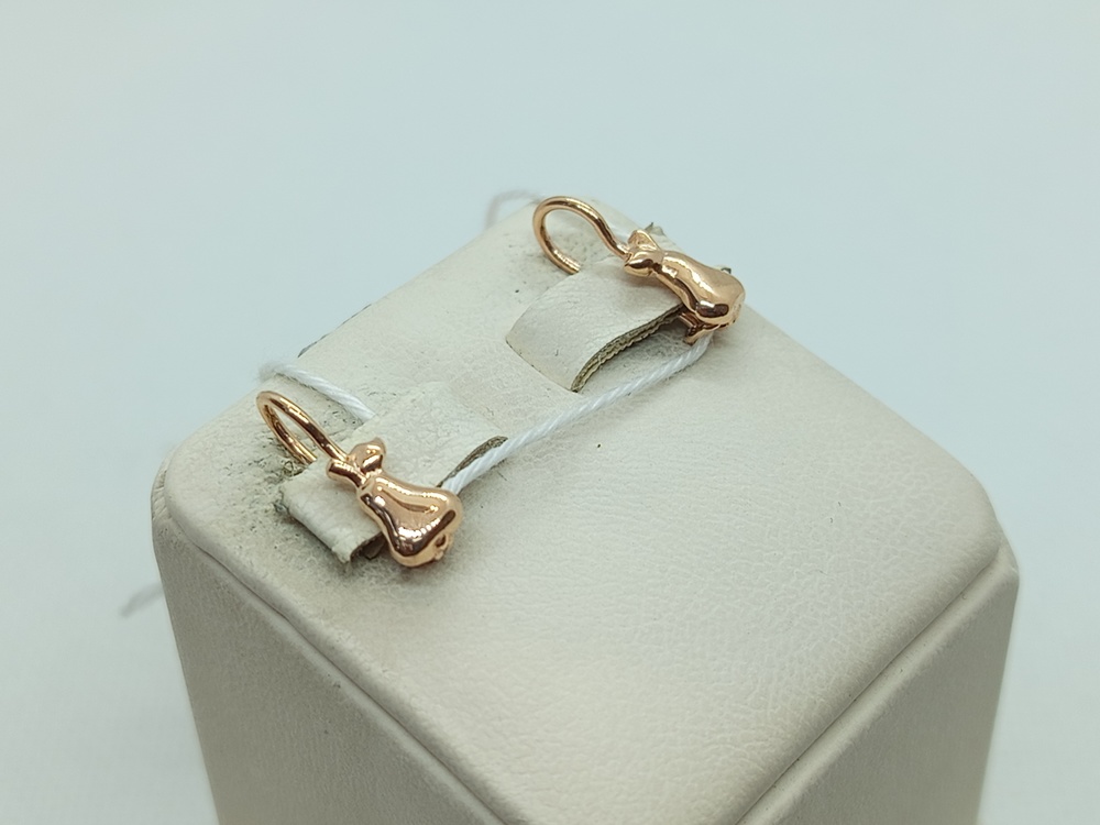 СБКМ585 СЕРЬГИ БЕЗ КАМНЯ (Au 585)