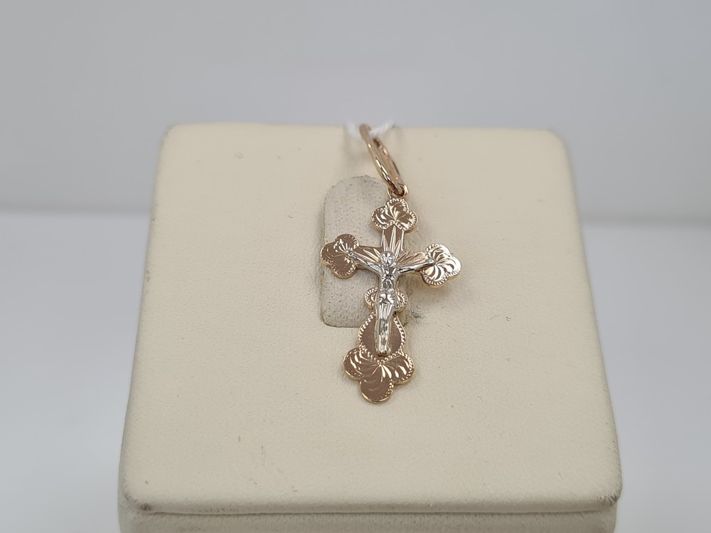 ПОДКБК585 ПОДВЕСКА КРЕСТ БЕЗ КАМНЯ (Au 585)