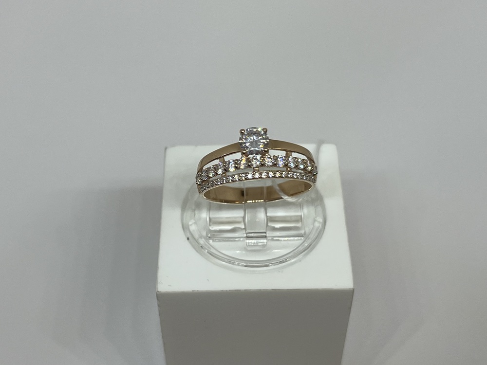 КОЛКМИ585 КОЛЬЦО С КАМНЯМИ (Au 585)